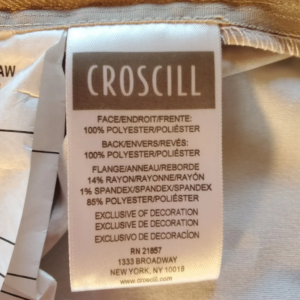 Croscill Imperial Blue Damask Jacquard Tapestry Body Pillow Sham 37x21 Navy Gold